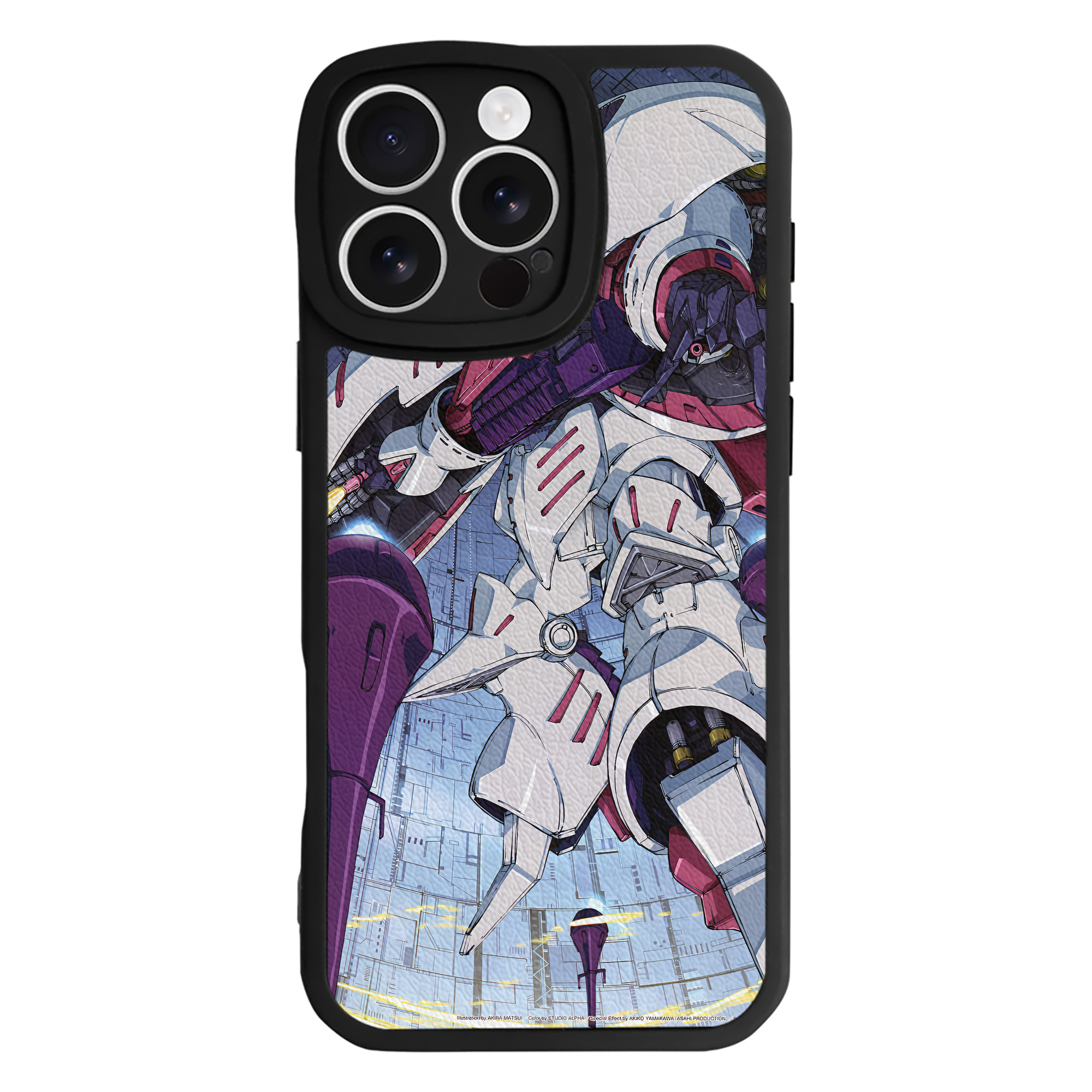 （画像用） 機動戦士ガンダム Mobile Suit Gundam 【iPhone 16シリーズ対応】シリコンスマホケース（レザー調） 材質：シリコン